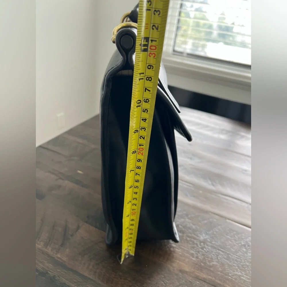 Coach Vintage Black Leather Briefcase Bag - Picture 6 of 8